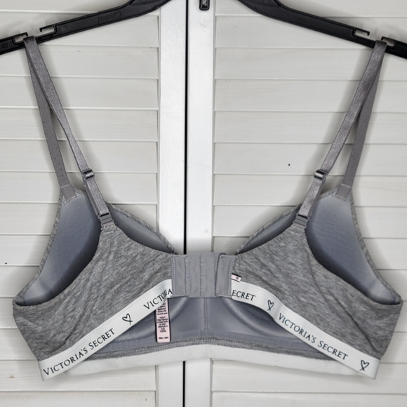 Victoria's Secret T-Shirt Lightly Lined Wireless Bra Heathered Gray PLUS 38B EUC - Picture 4 of 12